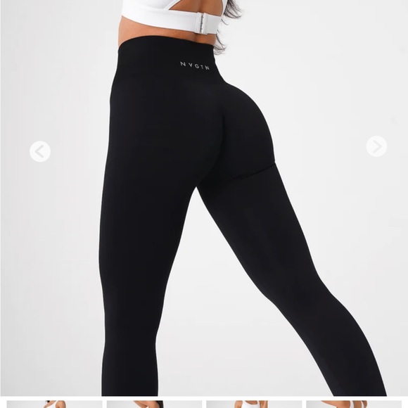 NVGTN Pants - NVGTN XS Black Solid Seamless Leggings 🩵